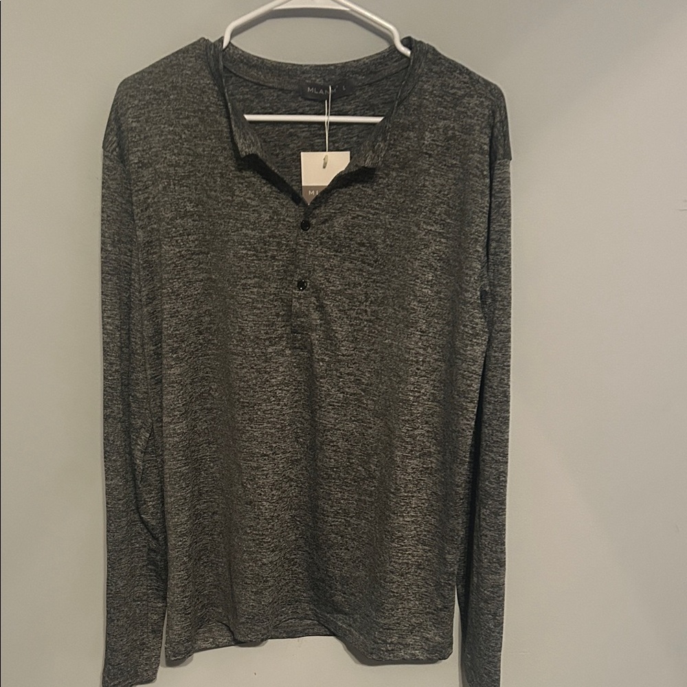 Men's Long Sleeve Charcoal Tee